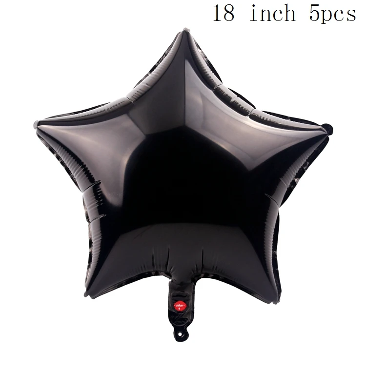5pcs black star QIFU 18/36 дюймов белый гигантский, из латекса/воздушные шары воздушный шар свадебное воздушный шар Свадебные Воздушные шары с гелием воздушные шары с днем рождения вечерние аксессуары - Цвет: 5pcs black star
