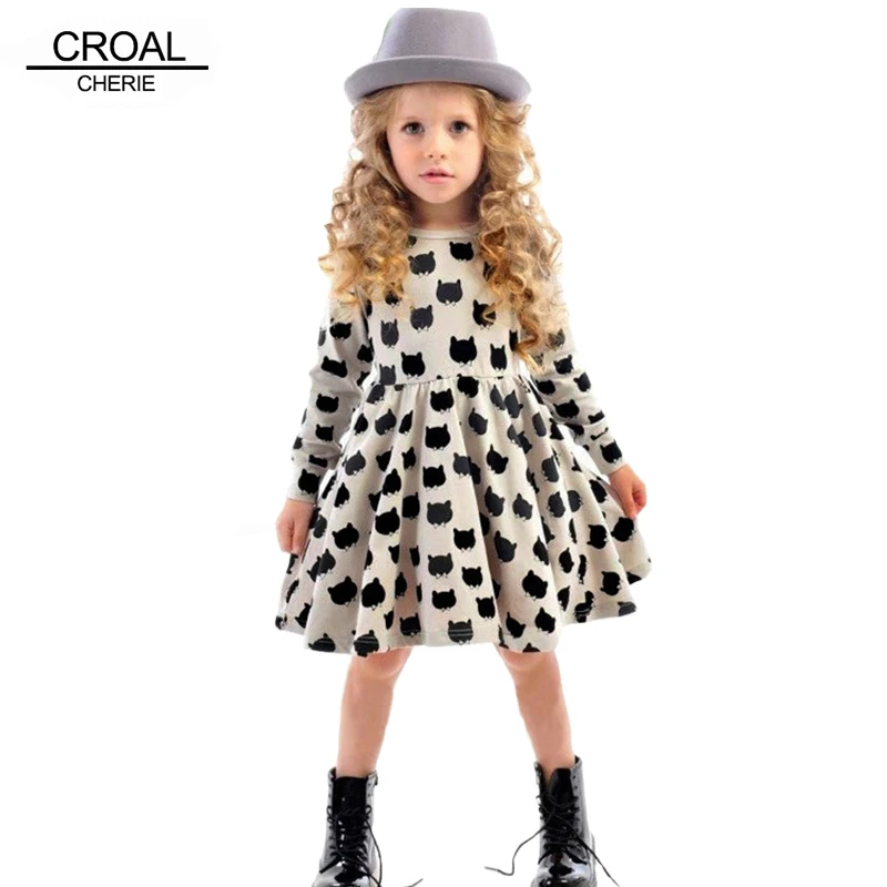 Cute Cat Girls Dresses Autumn 2019 Fashion Long Sleeve Kids Spring Clothes Toddler Costume For Teenage Dress Children | Детская одежда
