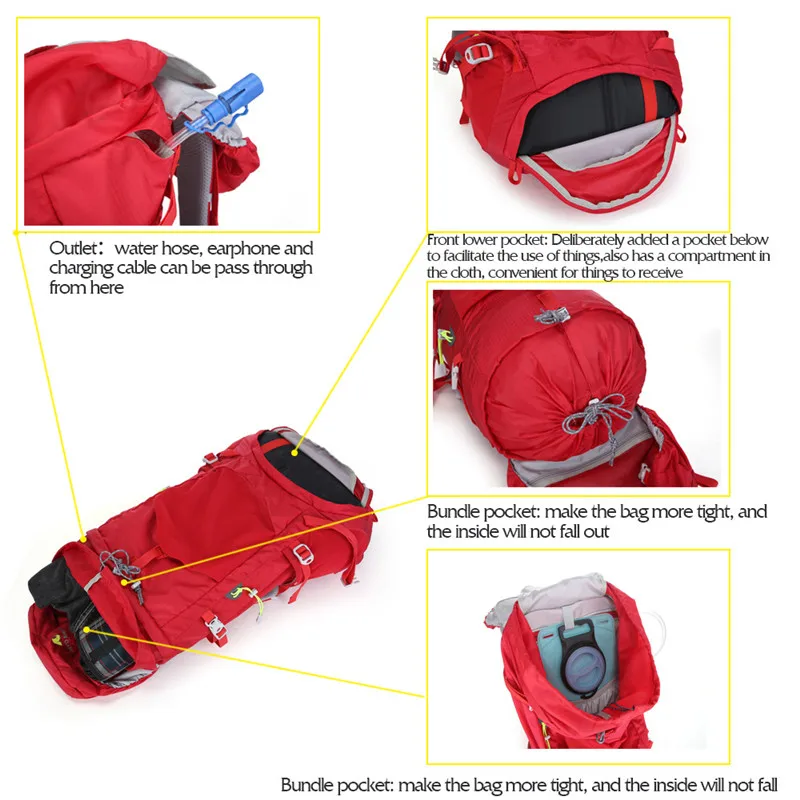 NEVO RHINO 50L водонепроницаемый мужской рюкзак унисекс дорожная сумка походный открытый альпинистский рюкзак для мужчин