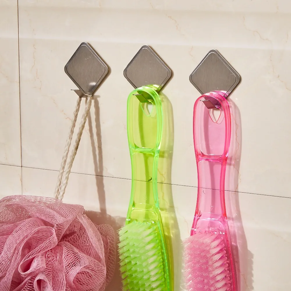 6 шт. крепкий домашний кухонный крючок для ванной комнаты из нержавеющей стали на