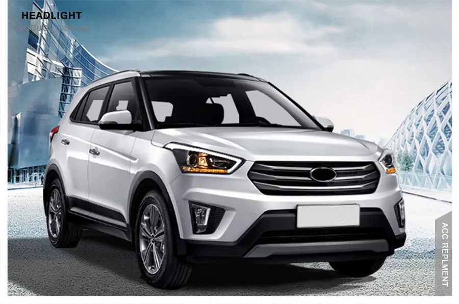 2 шт. светодиодный фары для hyundai ix25- светодиодный автомобильный фонарь ангельские глазки ксенон HID комплект Противотуманные фары светодиодный дневные ходовые огни