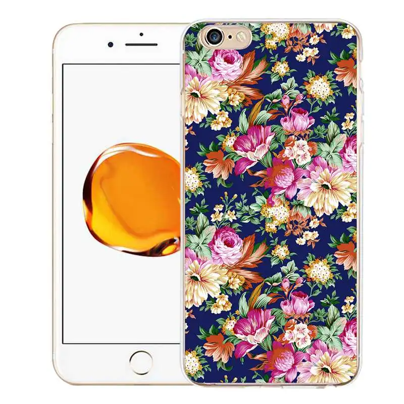 Qmswei ТПУ Ясно Телефон чехол для iPhone 6 г 6S 7 8 Plus X Мягкие Флора сетки Корова