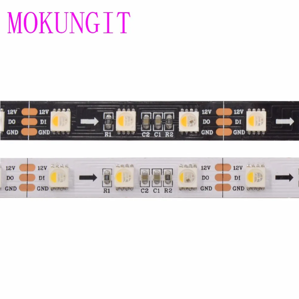 Mokungit 5 м DC12V SK6812 RGBW/RGBWW 60 Светодиодный s/M 5050 SMD гибкий светодиодный светильник