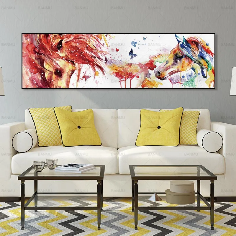 Wall Art холст абстрактная живопись животное линия плакат картина Художественная