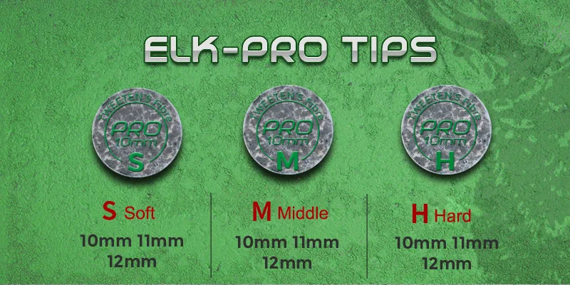 PRO S 10mm Ronnie O'Sullivan Hard ELK-PRO Tips Professional Pool Cue Stick Billiards Accessories 10mm High Quality moistureproof Optimal - Цвет: PRO S 10mm