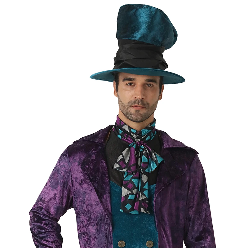 Eraspooky костюм Алисы в стране чудес Mad Hatter косплей мужской костюм на Хэллоуин для Adluts карнавальные вечерние костюмы на Рождество нарядное платье