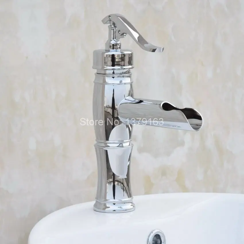 

NEW "Water Pump Look" Style Polished Chrome Single Hole / Handle Bathroom Vessel Basin Sink Faucet Hot Cold Mixer Tap acy021