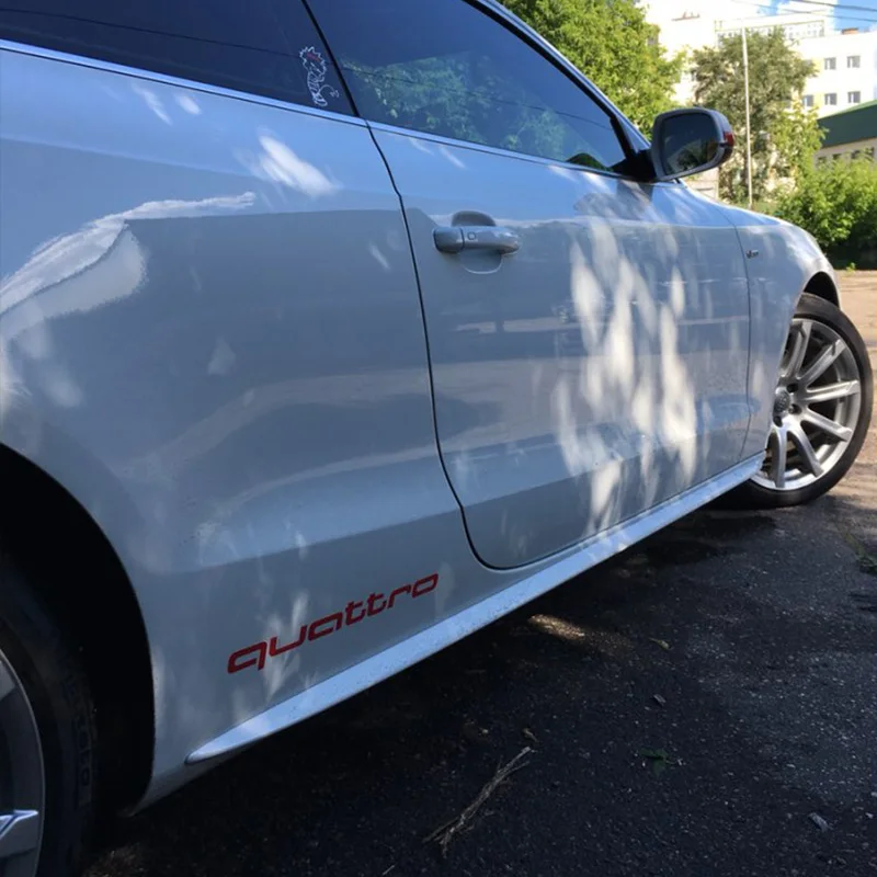 2 шт. oracal стикер Quattro виниловая наклейка гонки герба логотип для Audi A3 A4 S4 S3 S5 TT s7 RS A5