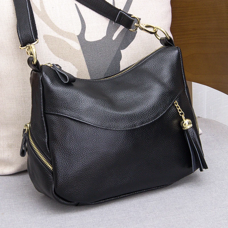 Брендовая дизайнерская сумка хобо из мягкой натуральной кожи женская для отдыха