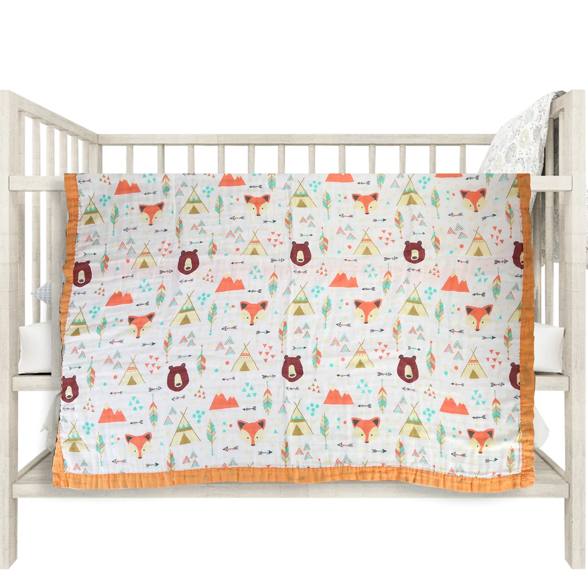 Детское муслиновое одеяло из бамбука четырехслойное детское лучше чем