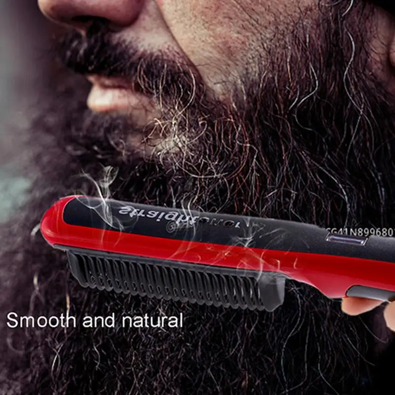 Выпрямитель для бороды выпрямление расческа быстрая щетка мужчин Мини влажная
