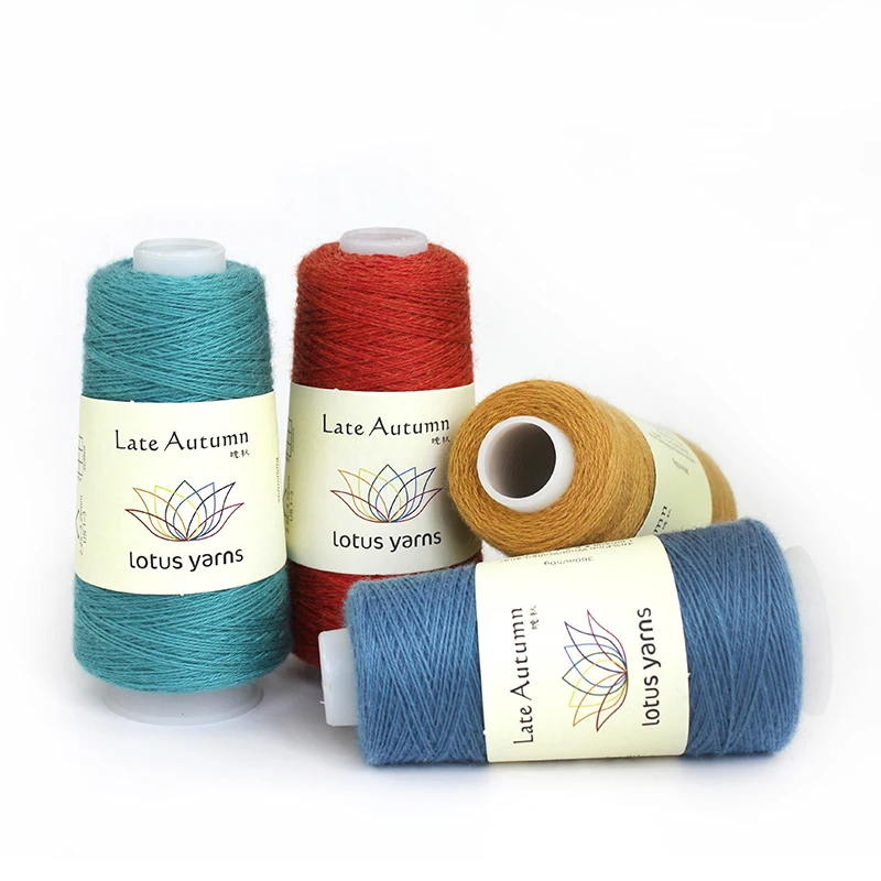 

5*50g cone yarn late autumn high quality cashmere yarn blended yarn