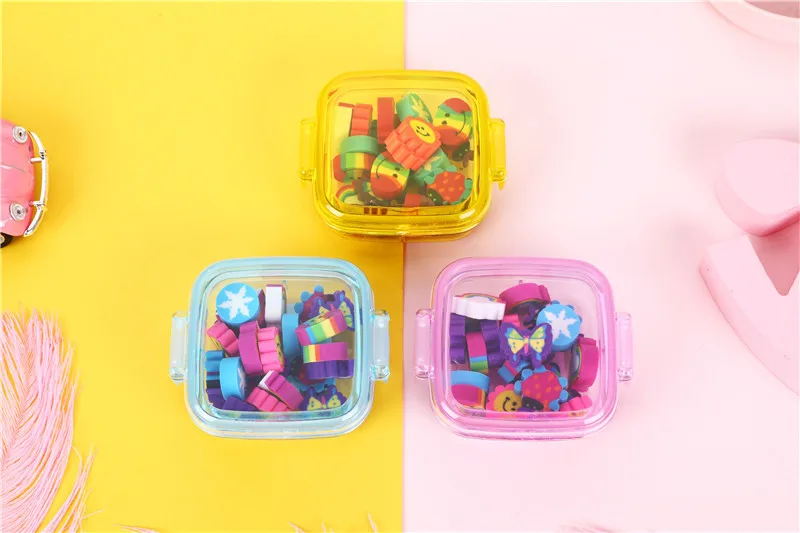 Hethrone Радужная коробка ластик gomas de borrar серия мультфильм goma de borrar канцелярские Gomme kawaii Ластики для детей резиновые
