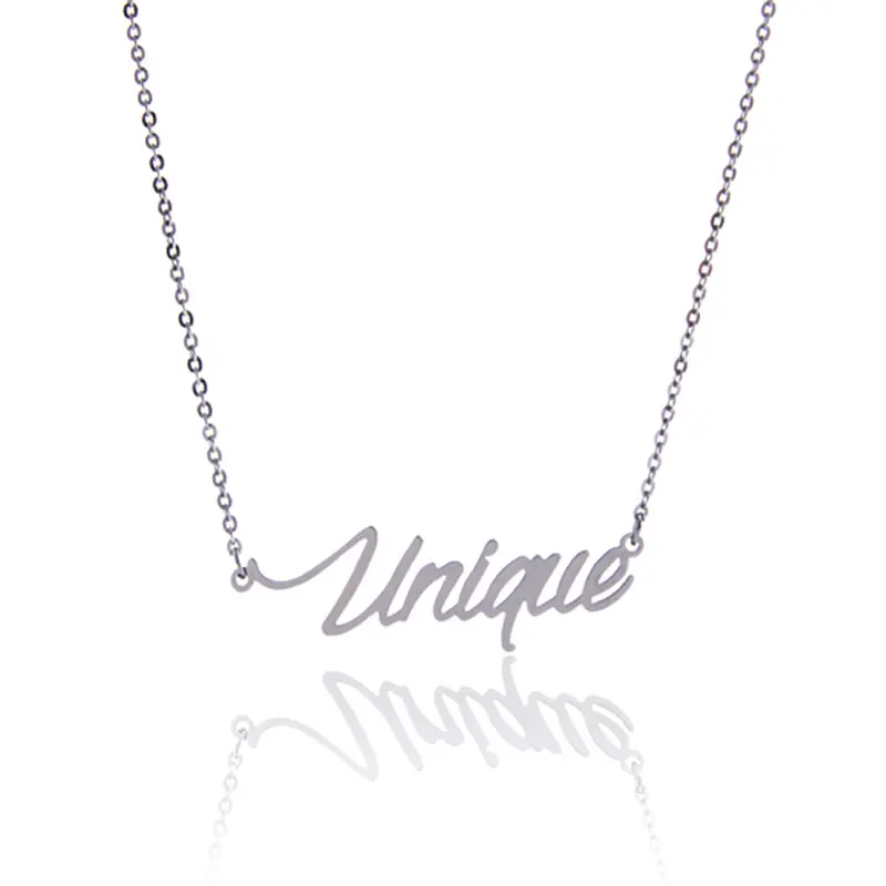 Изысканное уникальное имя Очаровательное ожерелье для женщин кулон с надписью