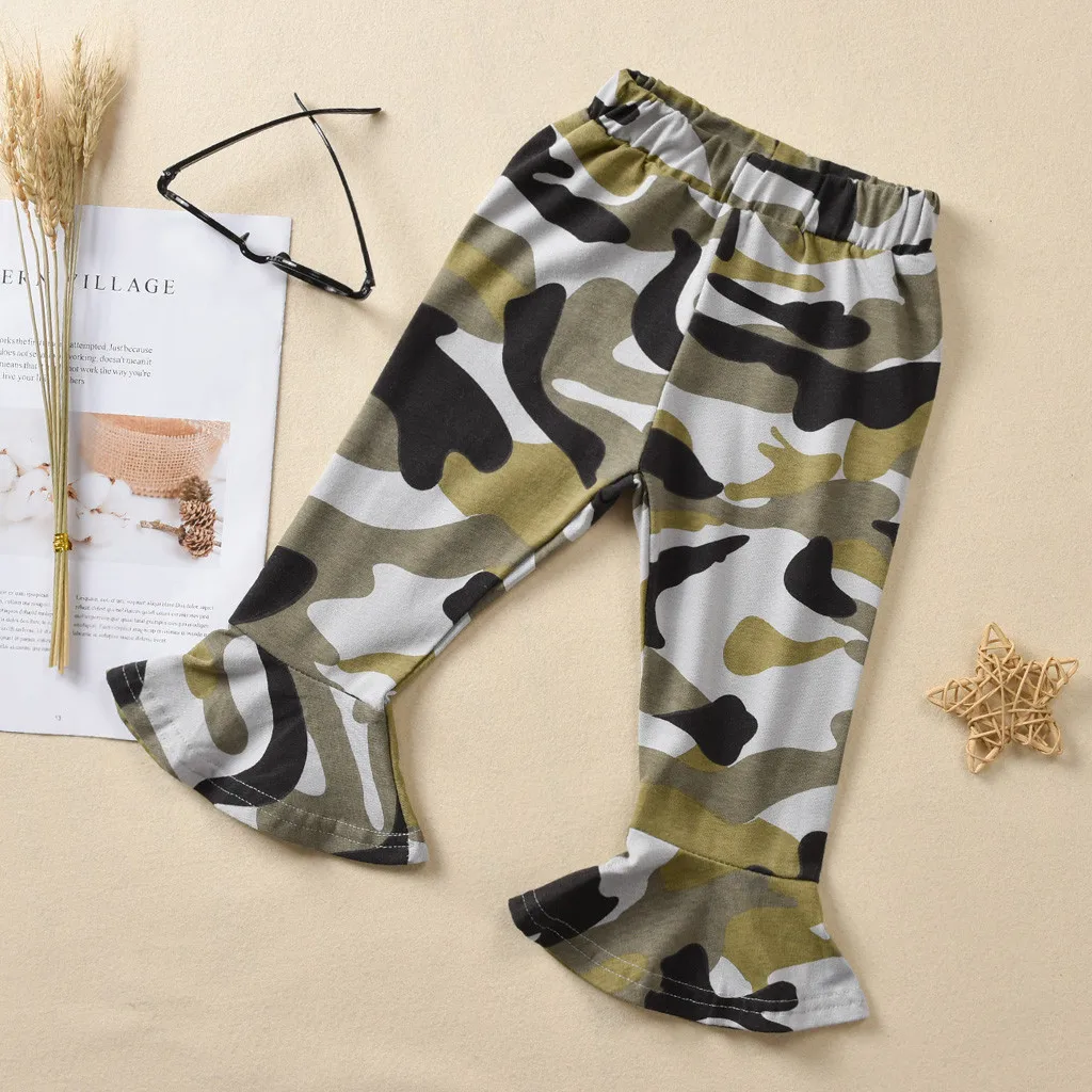 SAGACE/длинные камуфляжные штаны для маленьких девочек комплекты из 2 предметов