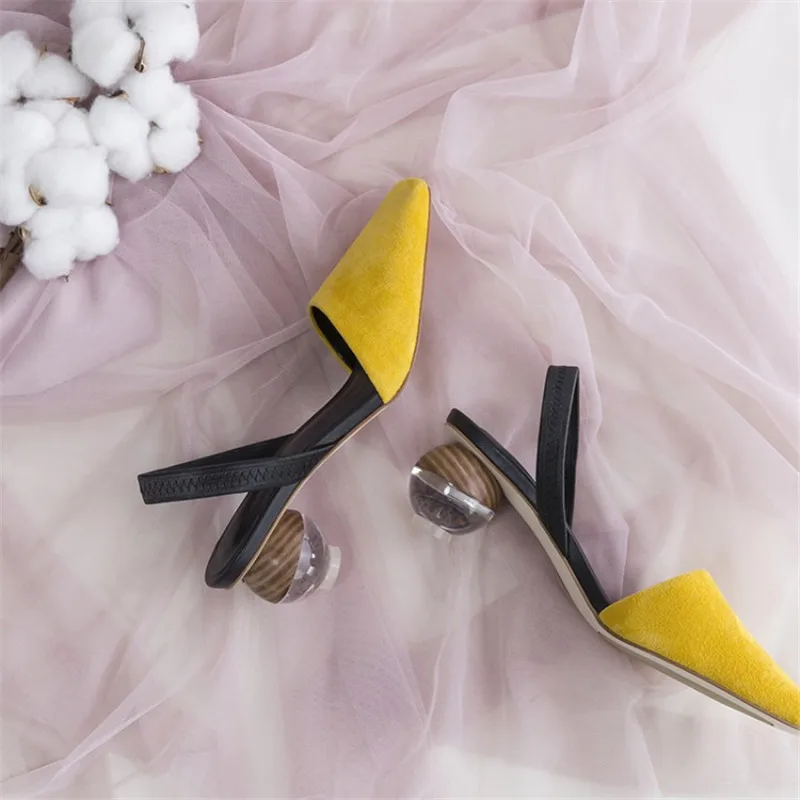 2018 г. летние сандалии Фетиш женские прозрачные туфли на высоком каблуке с круглым