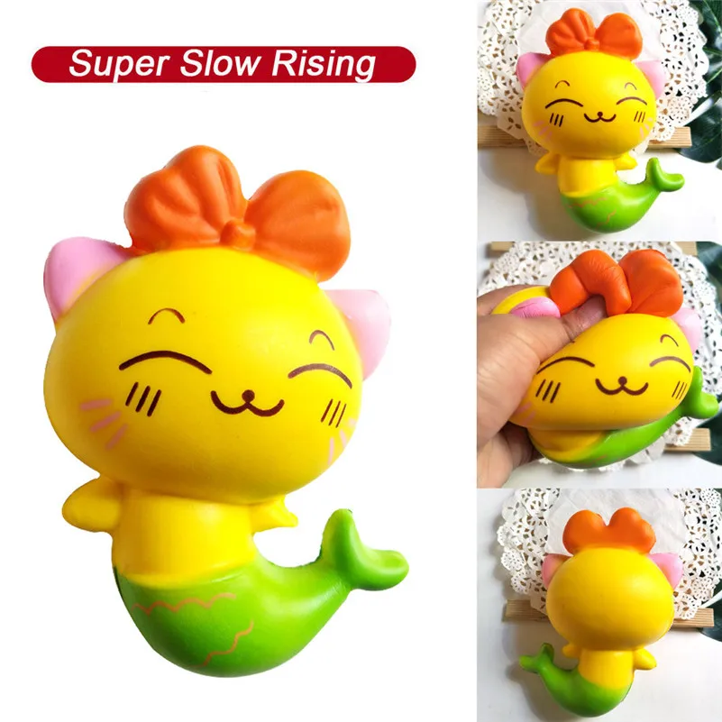 S Squishies Очаровательная котенок медленно Восстанавливающий форму крем сжимаемая