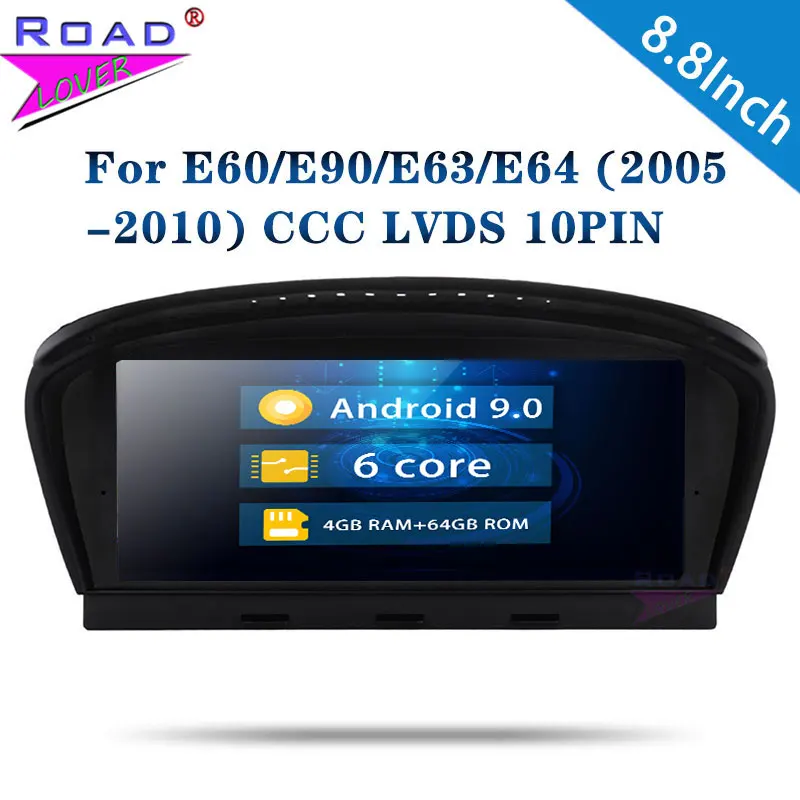 

Roadlover Android 9,0 Автомагнитола для BMW 3 серии (2009-2012) для BMW 5 серии E60 (2005-2008) Стерео GPS навигация без DVD
