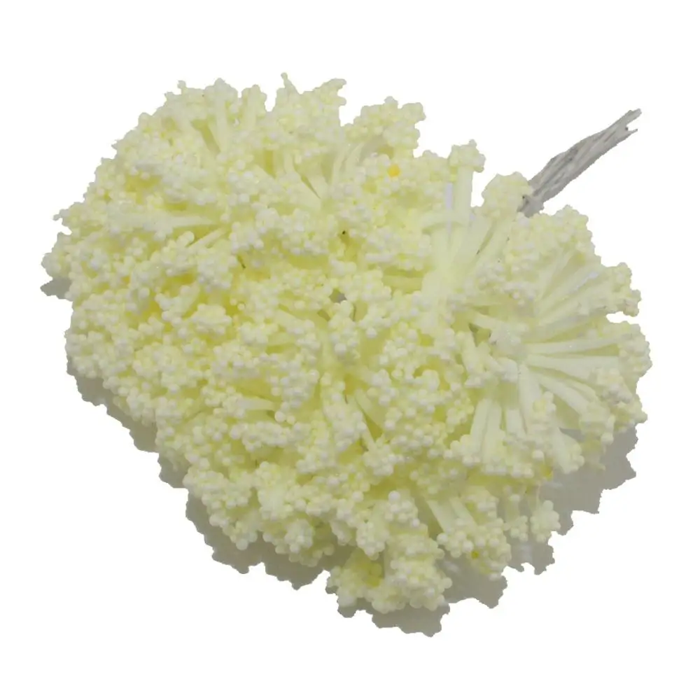 10PCS CCINEE цвета слоновой кости/бежевый цветок тычинки розы 1 мм/3 мм/5 мм для украшения торта/ремесла/нейлон цветок DIY подарок аксессуары - Цвет: 10PCS