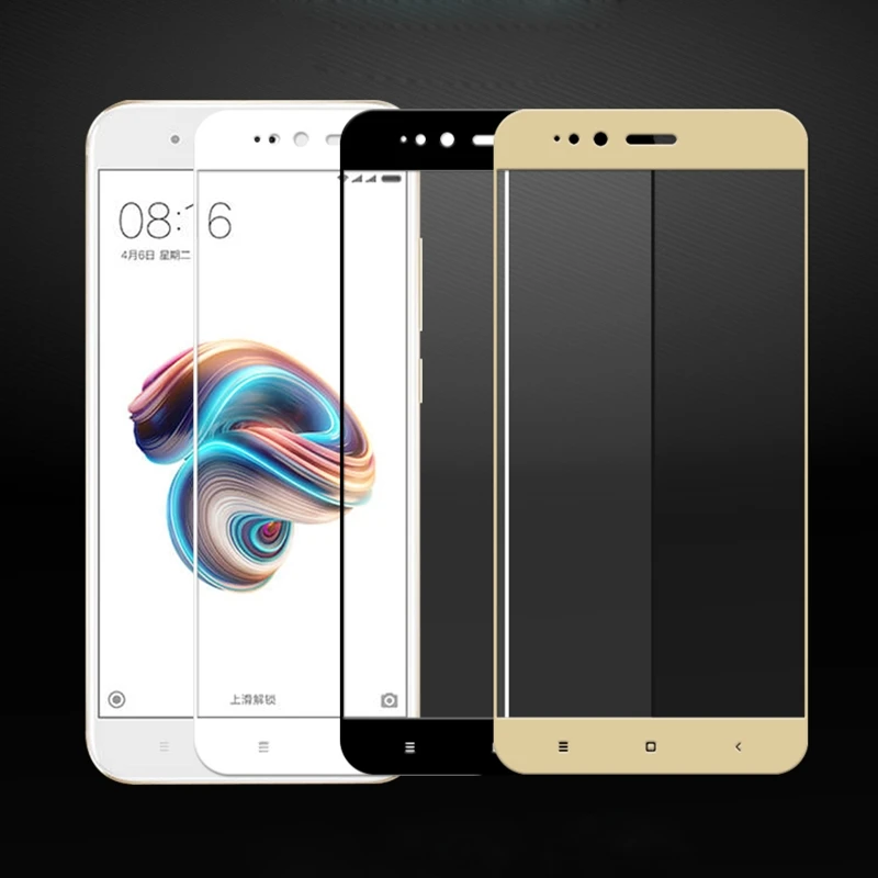 Полное покрытие стекло для Xiaomi Mi A1 защита экрана закаленное круглый край 5X &lt |