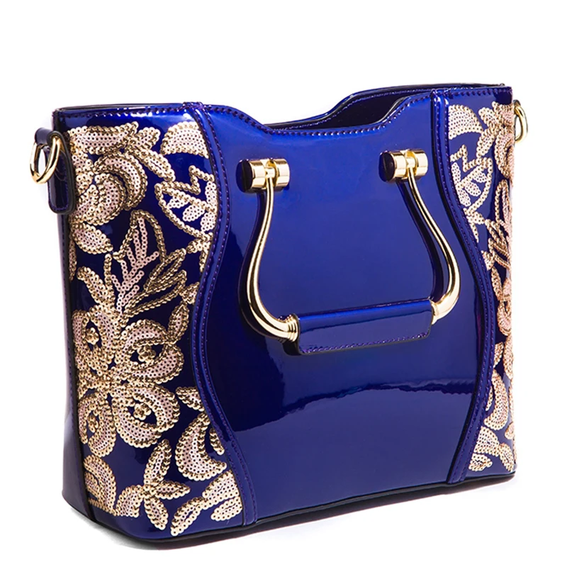 Женская кожаная сумка-клатч с блестками и цветами брендовая сумка-мессенджер на