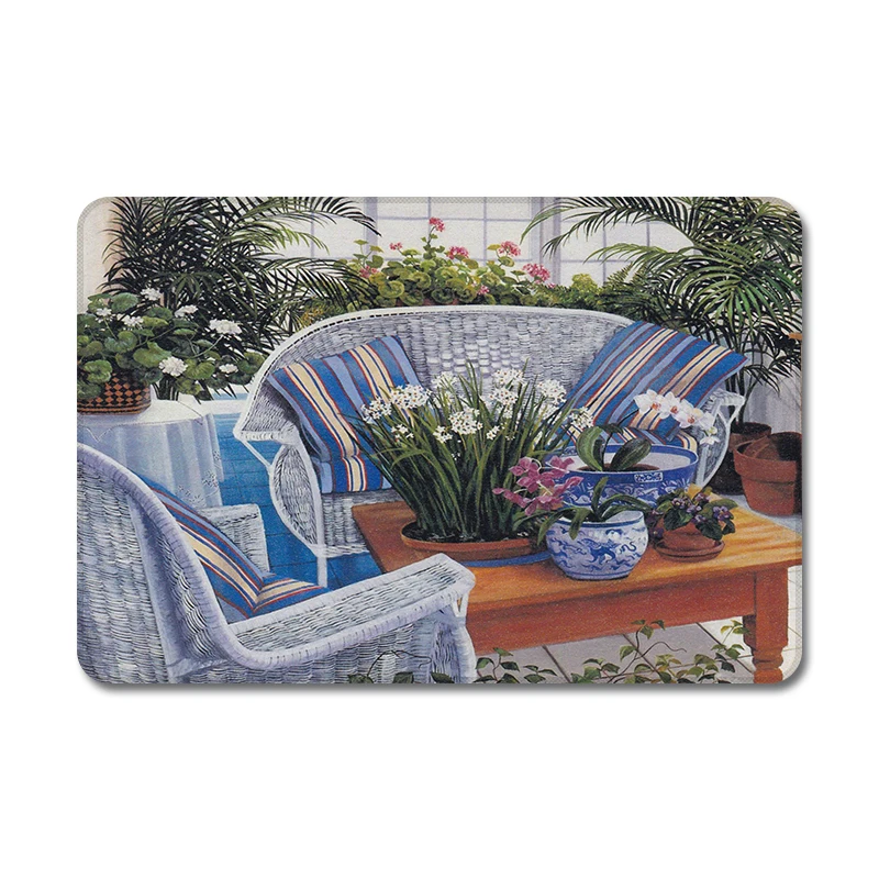 Классический европейский домашний коврик для мыши с изображением природы