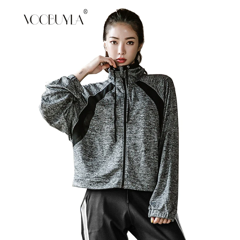 Voobuyla Новая женская спортивная куртка быстросохнущая Спортивная толстовка с