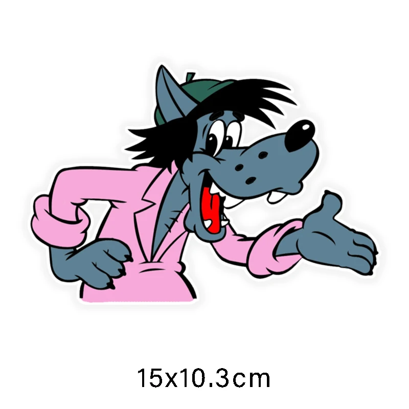 Three Ratels LCS415# 15x10.3см Мультфильм animacartoon ну погоди полноцветные наклейки на авто