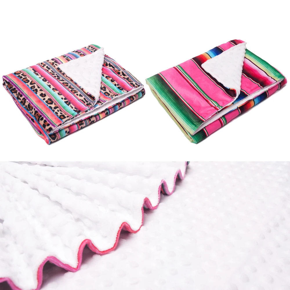 70 см * 90 Serape леопардовое одеяло Minky оптом заготовки фланелевые полосы детское