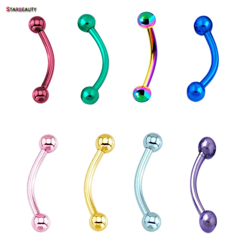

2 pcs/Lot Long Eyebrow Piercing 18G Lip Piercing 1*10*3mm Medical Steel Tongue Ring Barbell Tooth Rings Body Jewelry Pircing