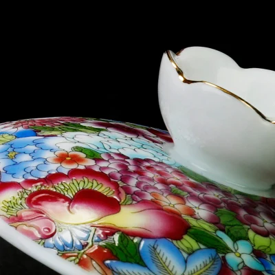 Цзиндэчжэнь Керамика Чай супница ручная роспись Эмаль Большой крышки чаша в