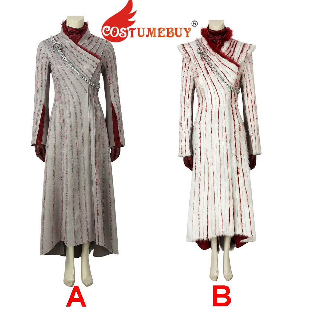 CostumeBuy костюм для косплея из Игры престолов 8 сезон Дракон матери Дейенерис Таргариен костюм средневековый женский костюм Тренч L920