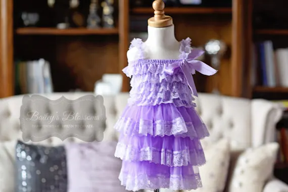 Винтажное платье для девочки с цветочным принтом кружевное Многоярусное 4 июля