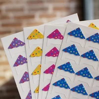 96 pcslot 4 sheets diy cute colored dots corner paper stickers for photo album scrapbooking handwork frame albums decoration