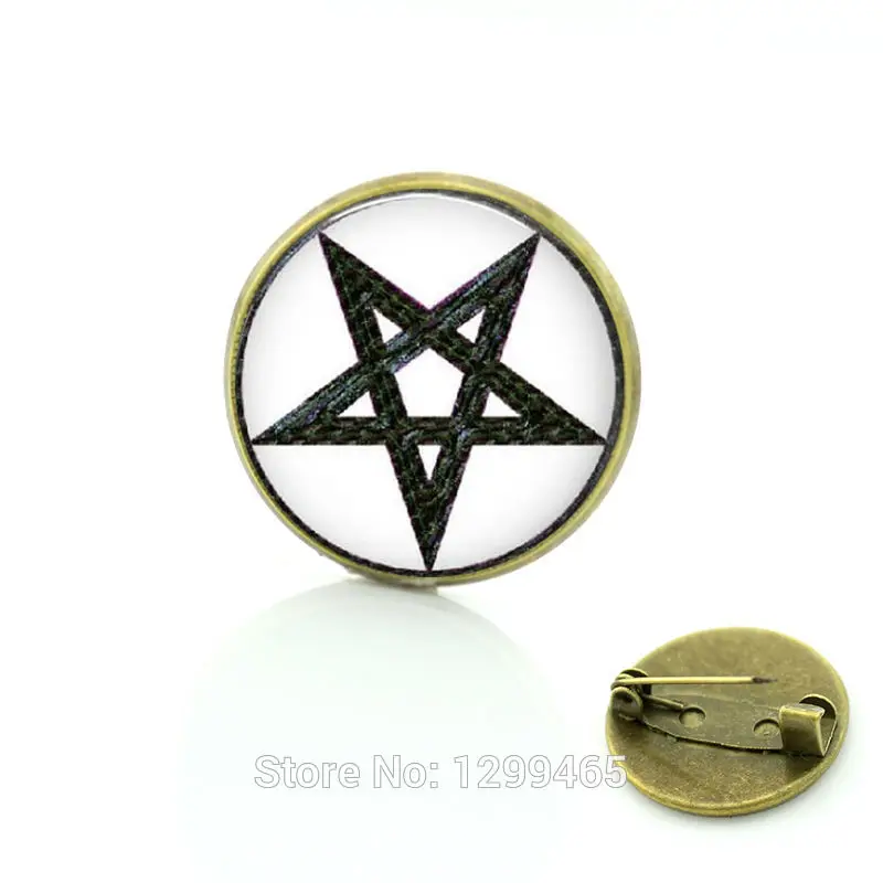 JWEIJIAO Рождественские Броши Булавки пентаграмма булавка для мужчин женщин