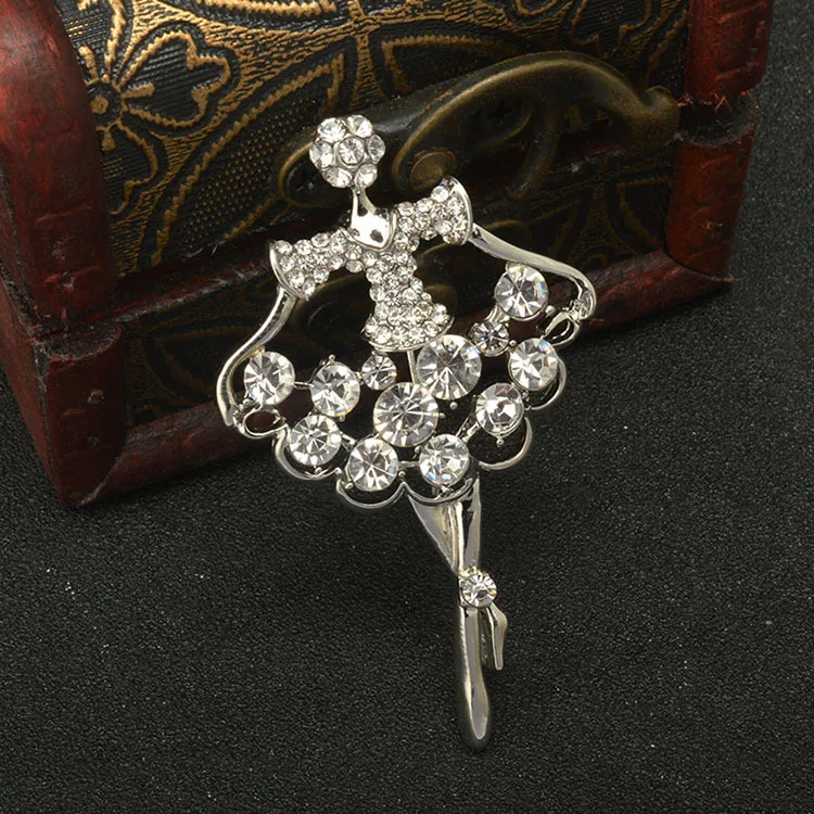 Изысканная брошь MZC с балериной Мэри Кай девушкой для танцев женщин женская