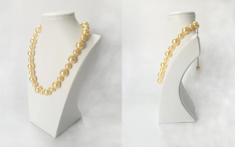 Деревянный ювелирный дисплей белая искусственная кожа черный красный бархат