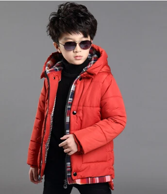 Детские куртки Мода 2017 года зимняя куртка для мальчиков плотные парки с