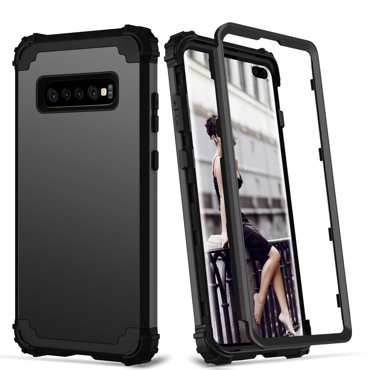 Чехол для Samsung Galaxy S20 S10 S9 S8 Plus Note 9 с полным корпусом 3 в 1 Гибридный Жесткий ПК и