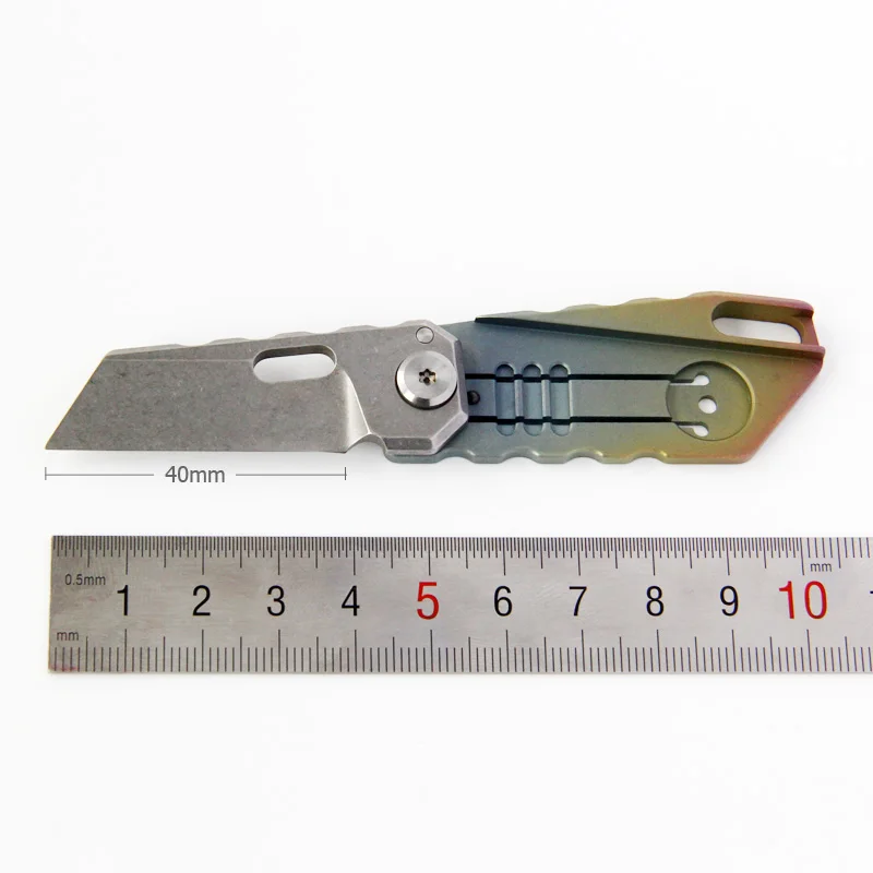 QingGear титановая ручка складной нож S35VN Танто-лезвие EDC брелок Карманный нож для подарка Colletction Кемпинг Мини ножи