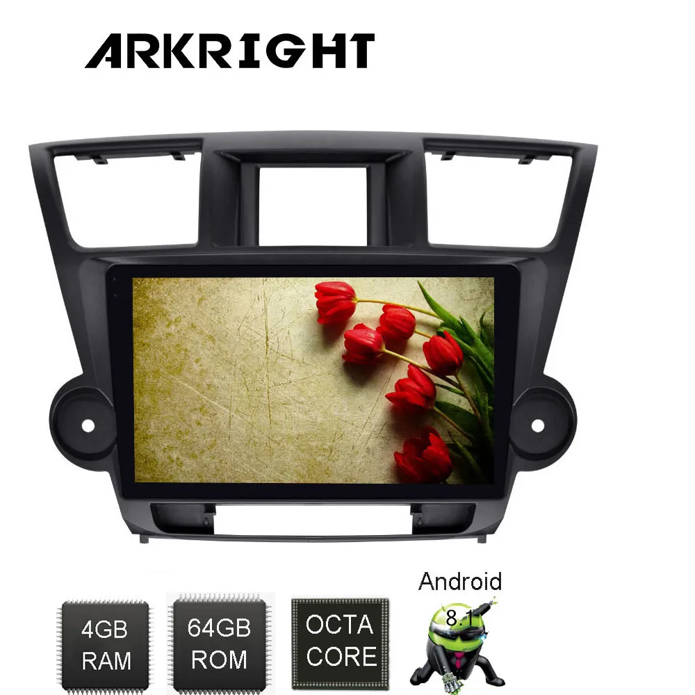 Android 8 1 плеер PX5 10 &quotIPS сенсорный экран DSP автомобильное радио для Toyota Highlander 2009 2014 GPS
