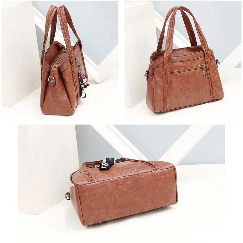 Модная женская сумка с верхними ручками женские Сумки из искусственной кожи