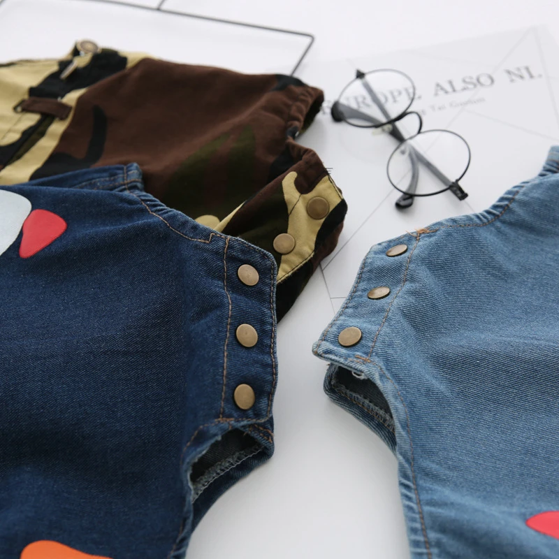 Модный летний комбинезон в ковбойском стиле для маленьких мальчиков и девочек