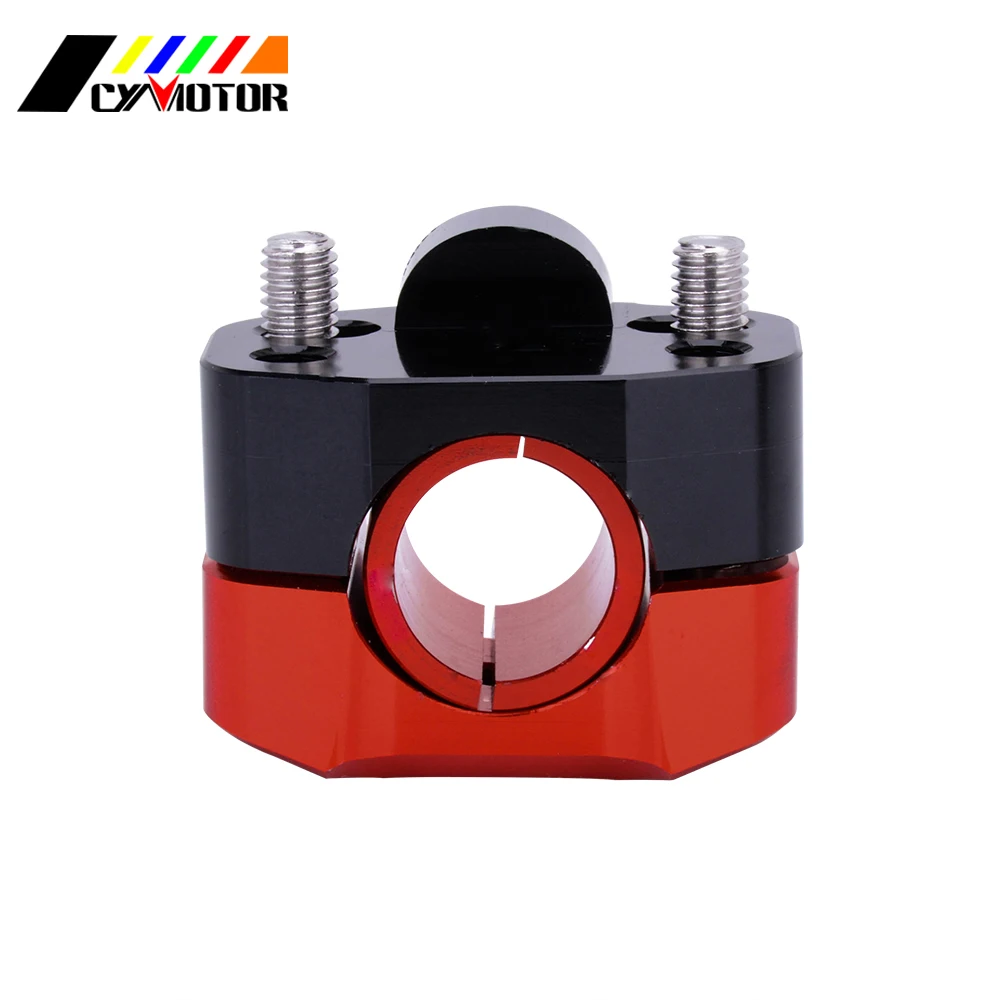 Motorcycle Free Shipping CNC Aluminum 7/8" or 1 1/8" Handlebar Riser Kit 28mm or 22mm Bar Clamp Mount For Honda Ktm Kawasaki ATV