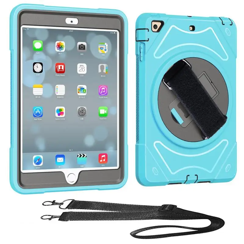 Sky Blue XSKEMP чехол для планшета на заднее сиденье автомобиля для iPad mini 4 7,9 A1538 A1550 держатель для подголовника сверхпрочный силиконовый+ PC детский чехол - Цвет: Sky Blue