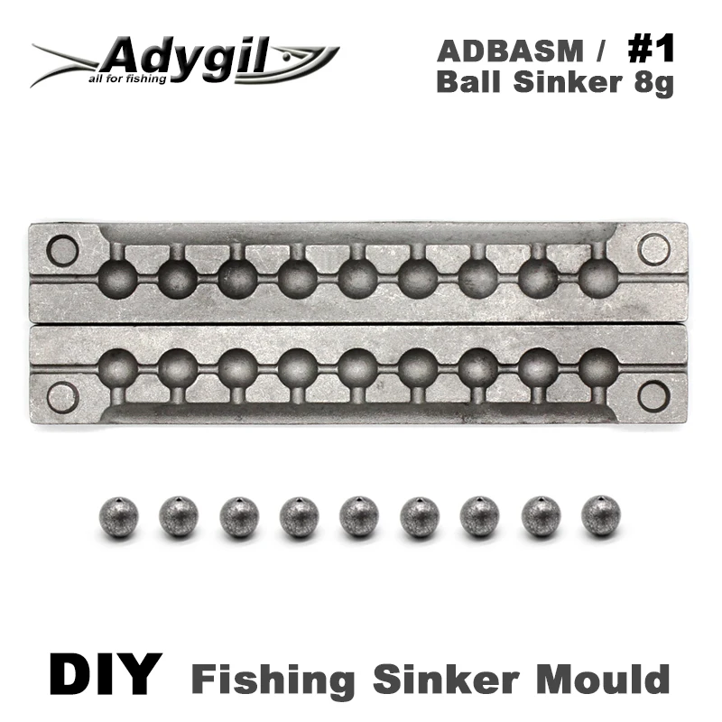 DIY рыболовный шар adyil грузило форма ADBASM/#1 8 г 9 полостей|Рыболовные снасти| |