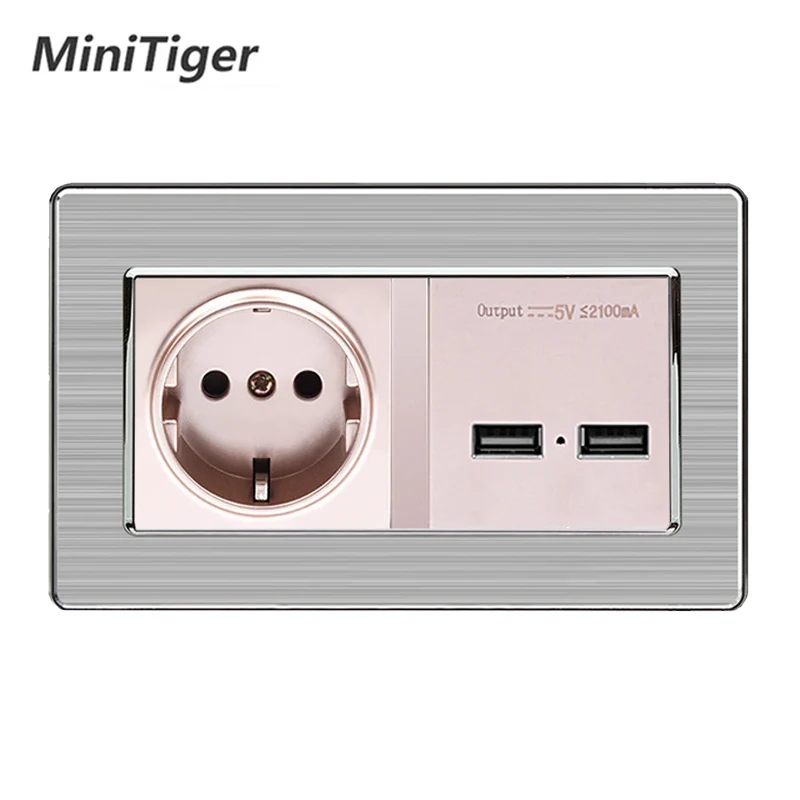 Умная Бытовая зарядка Minitiger с двумя USB портами для мобильных телефонов 5 В 2 1 А