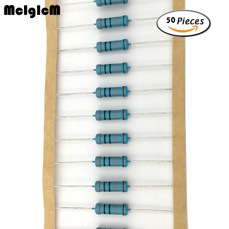 MCIGICM 50 шт. 2 Вт металлический пленочный резистор Ом резисторы 1.5R 2.2R 0.33R 0 33 M