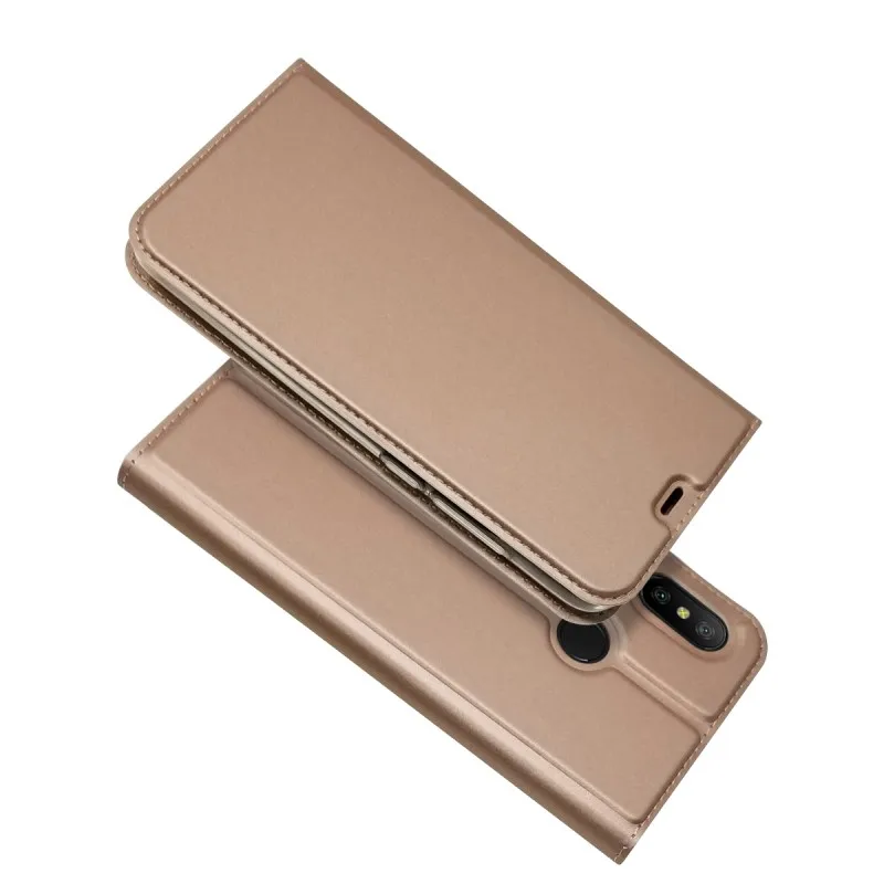 Rose goid Ультратонкий чехол-книжка из искусственной кожи для Xiaomi Mi A2 Lite - Цвет: Rose goid