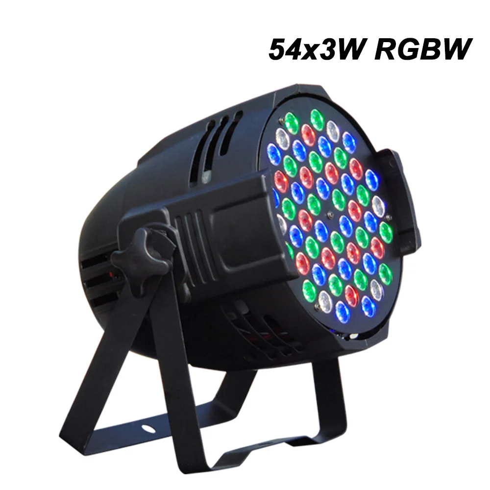 54x3W RGBW Light 2 шт. алюминиевый 54*3 Вт RGBW led par Светильник 54x3 Вт rgb 3в1 dmx сценический светильник 18x15 Вт led par 64 - Цвет: 54x3W RGBW Light